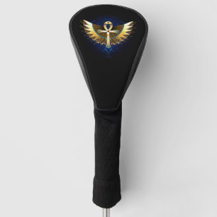 Gold Ankh mit Wings Golf Headcover