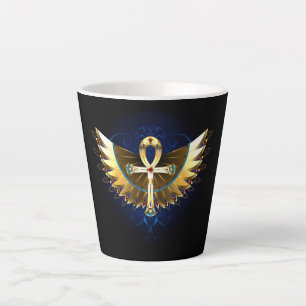 Gold Ankh mit Wings Milchtasse
