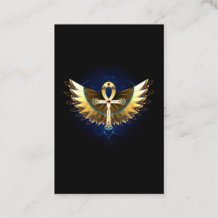 Gold Ankh mit Wings Rabattkarte