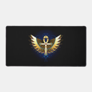 Gold Ankh mit Wings Schreibtischunterlage