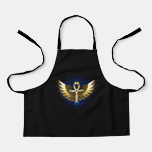 Gold Ankh mit Wings Schürze