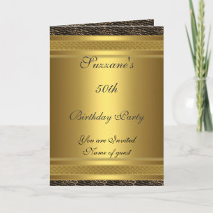 Gold Anniversaire Invitation de fête 50e anniversa