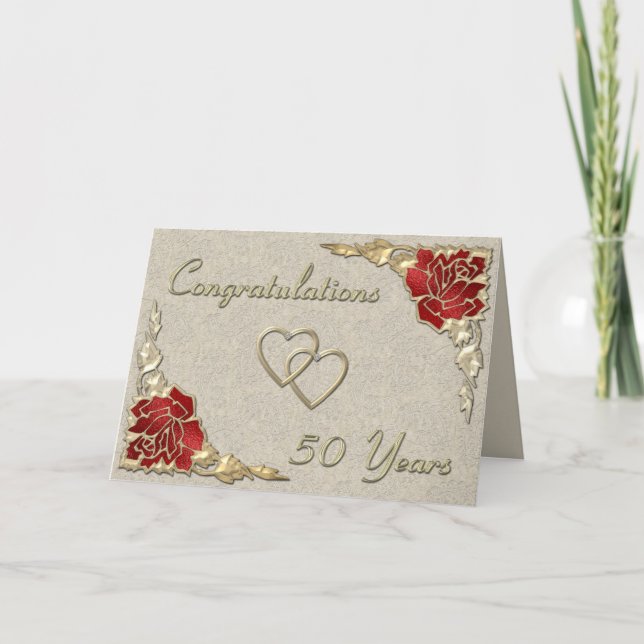 Gold anniversary1 karte (Vorderseite)