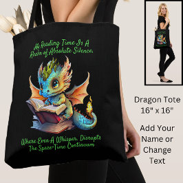 Gold Aqua Baby Dragon Warning Book Voice Tasche