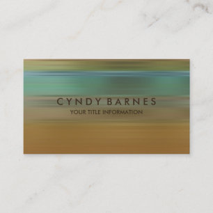 Gold Aquamarine Green Strip Business Card Visitenkarte