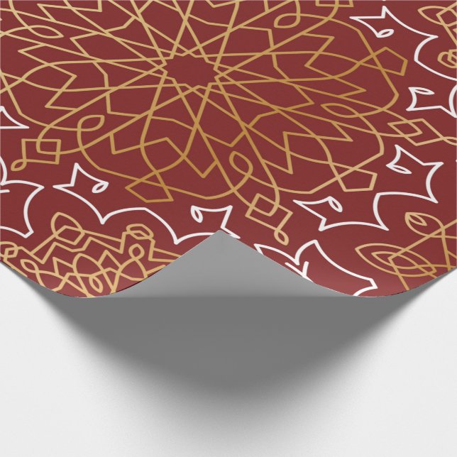 Gold Arabesque Geschenkpapier (Ecke)