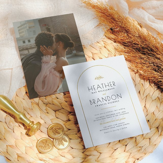 Gold Arch Frame Elegante Art Budget Foto Hochzeit (Von Creator hochgeladen)