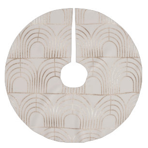 Gold Arch Tiles Art Deco. Polyester Weihnachtsbaumdecke