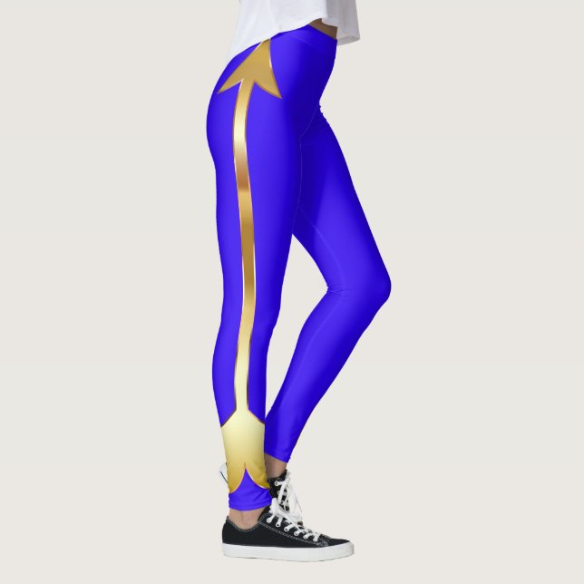 Gold Arrow Blue Leggings (Rechts)