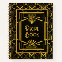 Gold Art Deco 1920er Jahre Rezept Buch