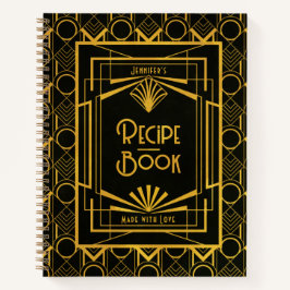 Gold Art Deco 1920er Jahre Rezept Buch