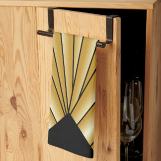 Gold Art Deco Design Geschirrtuch