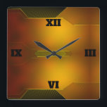 Gold Art Deco Design in einem modernen Stil Quadratische Wanduhr<br><div class="desc">Sie können Initialen oder eine spezielle Nachricht hinzufügen,  indem Sie auf die Schaltfläche Anpassen klicken.</div>