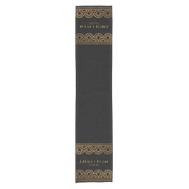 Gold Art Deco Fan Gatsby Wedding Table Runner Kurzer Tischläufer