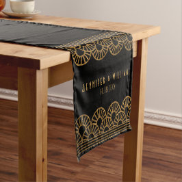 Gold Art Deco Fan Gatsby Wedding Table Runner Kurzer Tischläufer