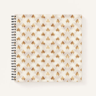 Gold Art Deco Muster Notizbuch