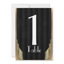 Gold Art Deco Strip Tischnummer