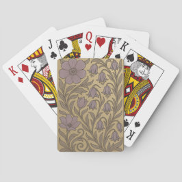 Gold Art Nouveau Flowers Card Deck Spielkarten
