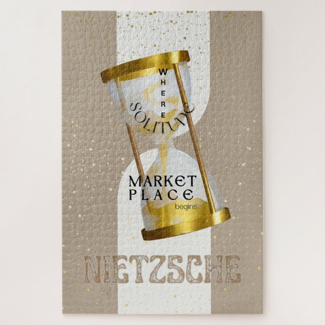 Gold Art Nouveau Introvert Philosophie Zitat (Vertikal)