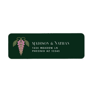 Gold Art Nouveau Pinke Wisteria Hochzeit
