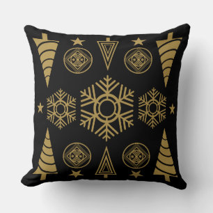 Gold Art Nouveau Weihnachtsdekoration Kissen