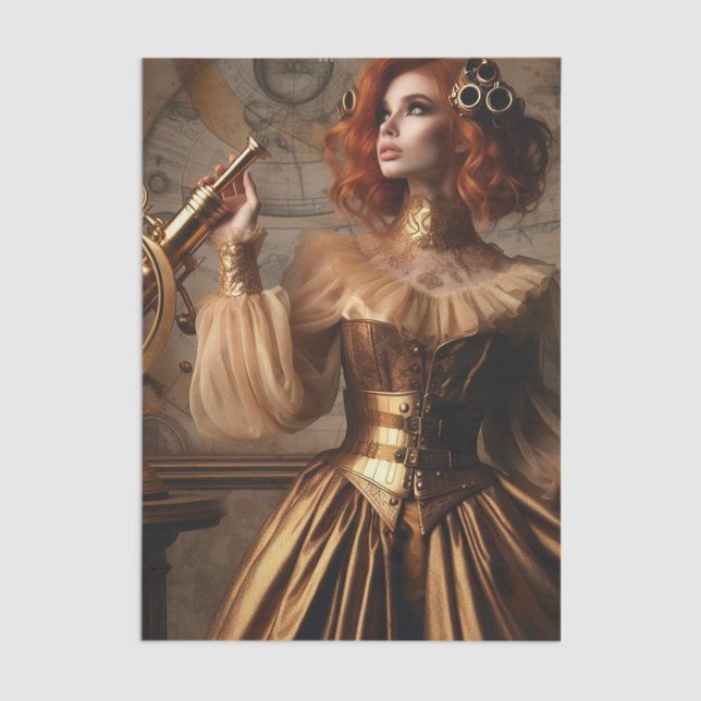 Gold Astronomen Steampunk Viktorianisch Decoupage Seidenpapier (Von Creator hochgeladen)