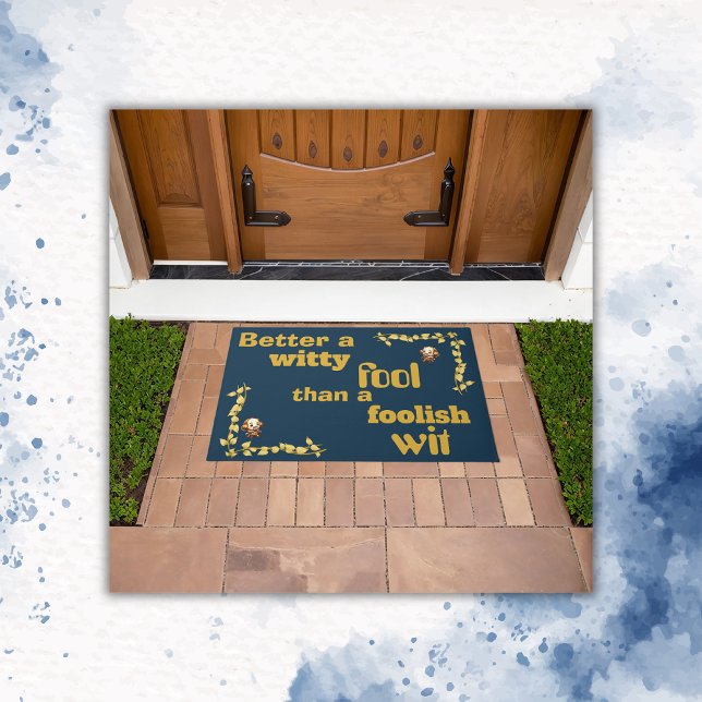 Gold auf Blau - Besser als ein... | Fußmatte (Von Creator hochgeladen)