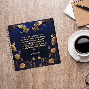 Gold auf Blau - Zeit mit Jesus-Journal Notizbuch