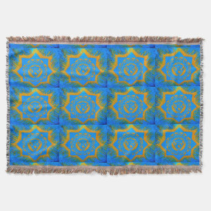 Gold auf blauen Tantrylonen Decke