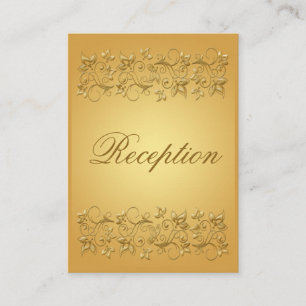 Gold auf Gold Empfang Card zum 50. Jubiläum Begleitkarte