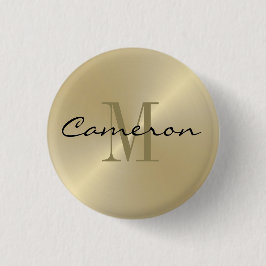 Gold auf Gold Ersteinzel und Name Personalisiert Button