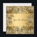 Gold auf Gold Jegliche Party Einladung<br><div class="desc">Gold on gold Geburtstagsparty Einladung,  Party,  Geburtstag,  Geburtstagsparty,  uAwg,  Rsvp Karten,  vielen Dank,  Taufen,  Hochzeit,  Party,  Babydusche,  Brautparty,  Junggeselinnen-Abschied,  Bachelor Party,  Verlobung,  16 . Geburtstag,  Save the Date,  Quinceañera,  Jubiläum,  Tanz,  Schwarz und Weiß,  Halloween-Party,  alle Party,  50. Geburtstag,  40. Geburtstag,  60. Geburtstag,  alle Einladungen.</div>