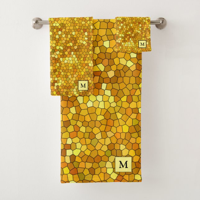 Gold aus Hartglas Badhandtuch Set (Insitu)