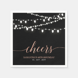Gold aus Schwarz und Rose | Elegante Erwachsene Ge Serviette