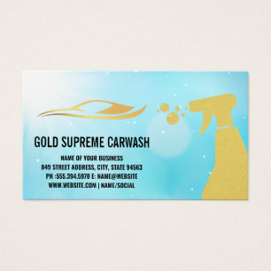 Gold-Auto-Logo und Sprayflasche