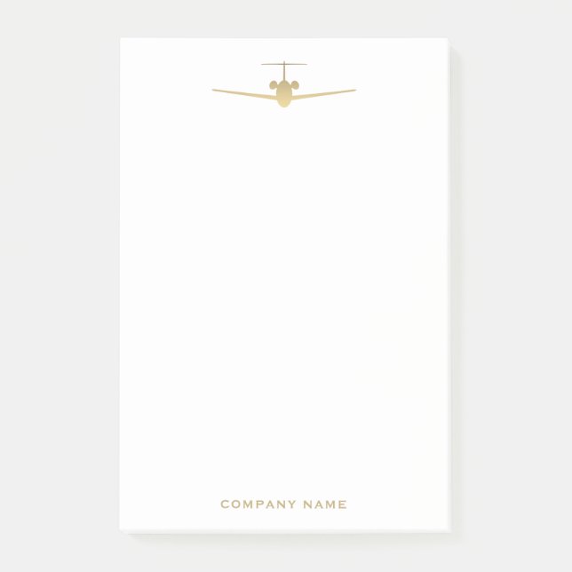 Gold Aviation Notes Post-it Klebezettel (Vorderseite)