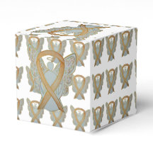 Gold Awareness Ribbon Angel Gastgeschenk Boxes