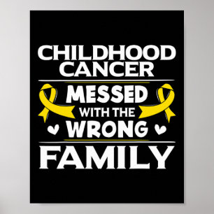 Gold Awareness Ribbon - Geschenk für Krebs im Kind Poster
