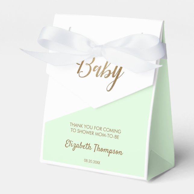 Gold Baby Green Personalisiert Baby Showbox Geschenkschachtel (Vorderseite)