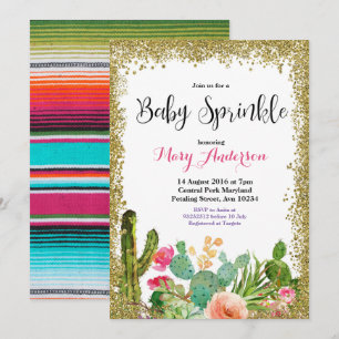 Gold Baby Sprinkle Einladungen
