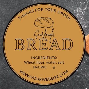 Gold Bakery Sourdough Brot Vielen Dank Sticker