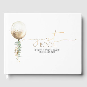 Gold Balloon Garland Baby Dusche Gästebuch