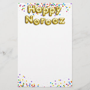 Gold Balloon Happy Norooz Persian New Year Briefpapier