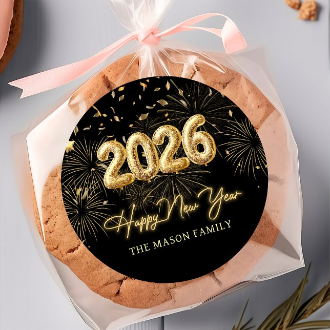 Gold Balloon New Years Eve Party Sticker (Créateur téléchargé)