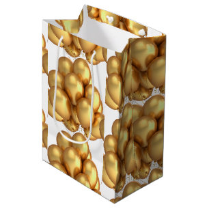 Gold Balloons Papier Geschenktasche Mittlere Geschenktüte