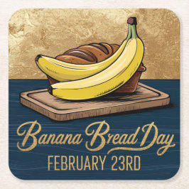 Gold Banana Brot Tag Untersetzer Set