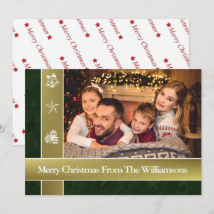 Gold Bands umgeben Ihr Foto Weihnachten