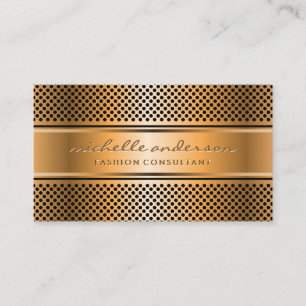 Gold-Banner Metallisches Gold Perforated Mesh Visitenkarte