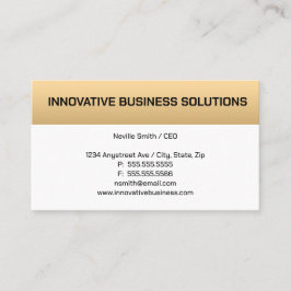 Gold Bar auf Weiß Visitenkarte