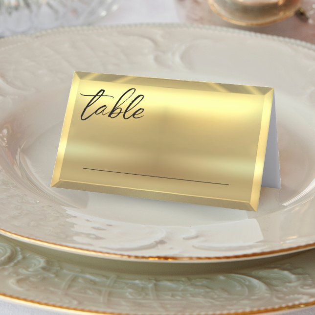 Gold Bar Elegante Wedding Platzkarte (Gold Bar Elegant Wedding Place Card)